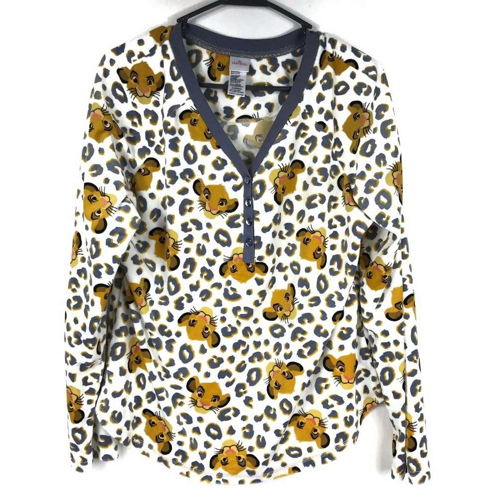 Disney Lion King Simba Velour Henley Pajama Soft